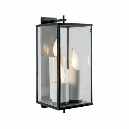 NORWELL Back Bay Outdoor Wall Lights - Matte Black 1151-MB-CL
